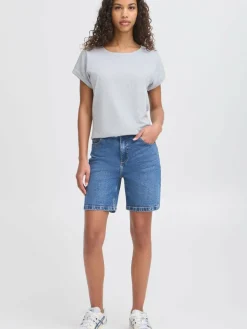 OXMO Jeans*Damen Jeansshorts - OXMIRA hellblau uni