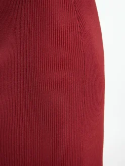 Faina Röcke*Damen Jersey Bleistiftrock rot uni