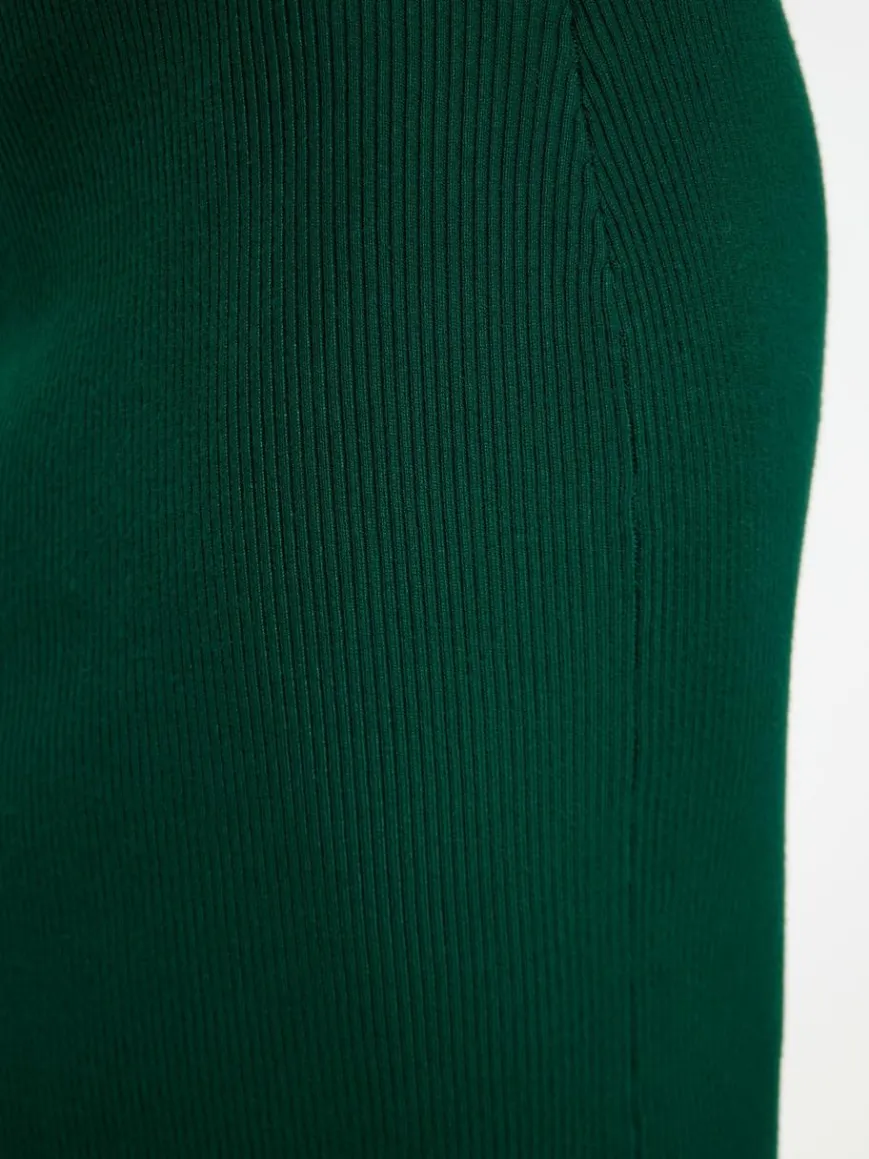 Faina Röcke*Damen Jersey Bleistiftrock grün uni