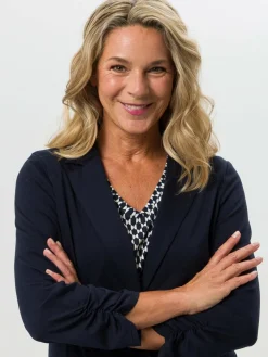 Frank Walder Blazer*Damen Jerseyblazer marine blau uni