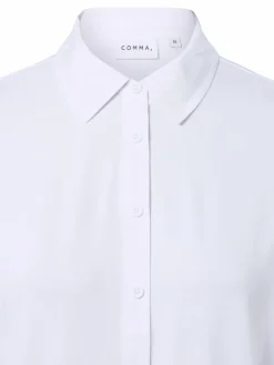 comma Blusen*Damen Jerseybluse weiß uni
