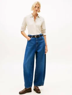 Tommy Hilfiger Blusen*Damen Jersey-Bluse beige meliert