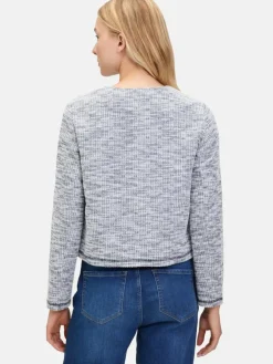 Betty & Co Blazer*Damen Jerseyjacke blau gemustert