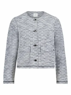 Betty & Co Blazer*Damen Jerseyjacke blau gemustert