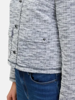 Betty & Co Blazer*Damen Jerseyjacke blau gemustert