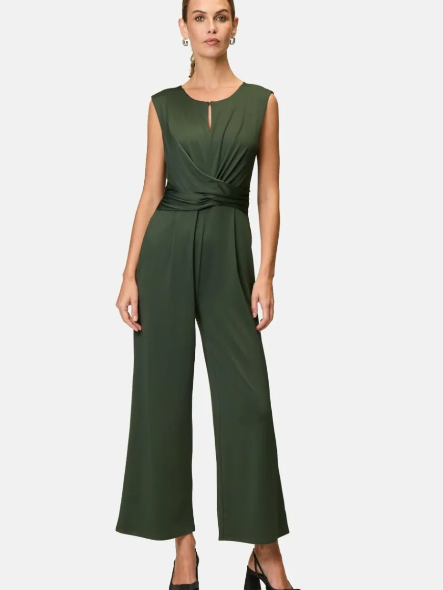 zero Hosen|Kleider*Damen Jersey-Jumpsuit grau grün uni