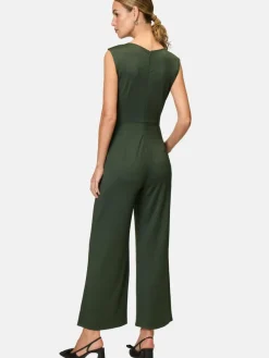 zero Hosen|Kleider*Damen Jersey-Jumpsuit grau grün uni