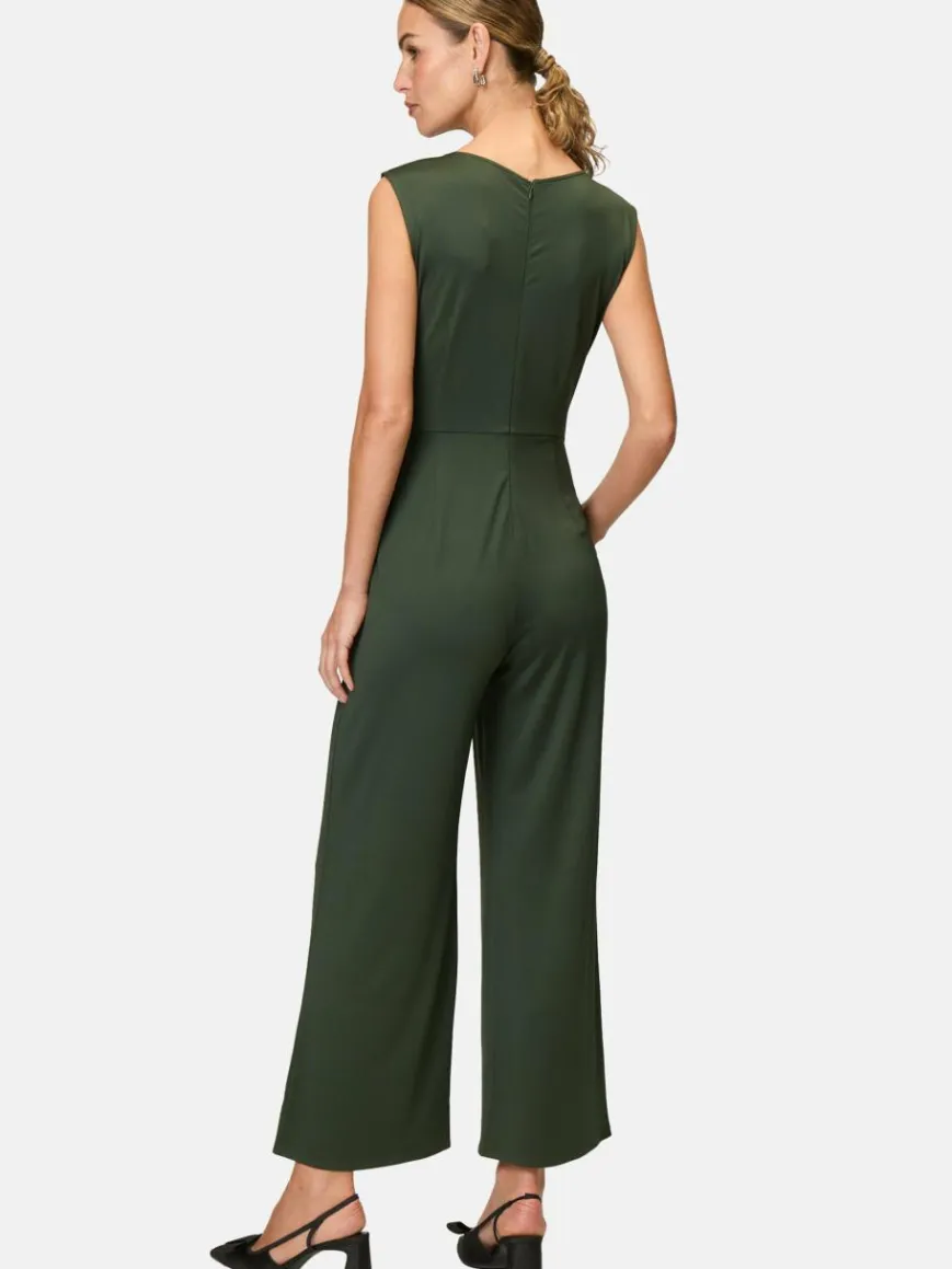 zero Hosen|Kleider*Damen Jersey-Jumpsuit grau grün uni