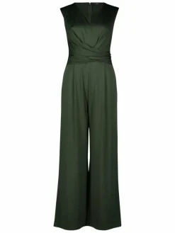 zero Hosen|Kleider*Damen Jersey-Jumpsuit grau grün uni