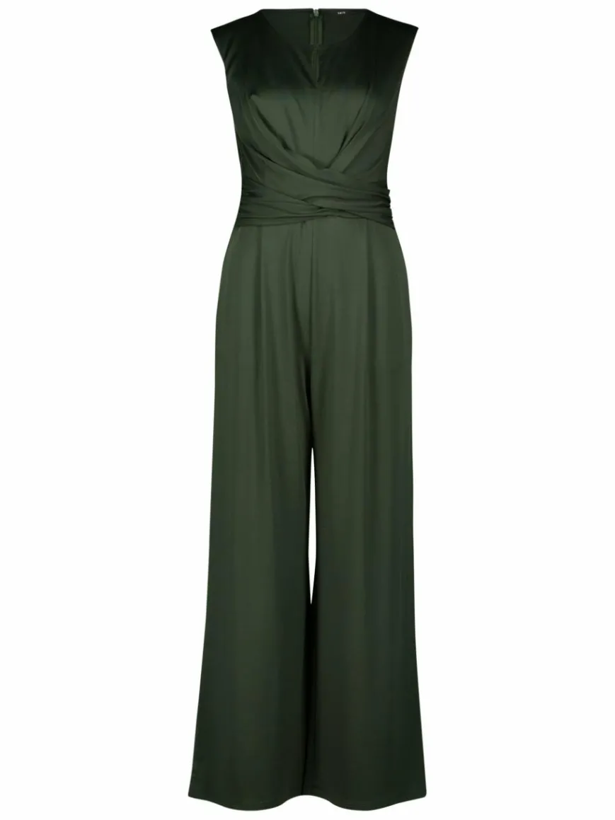 zero Hosen|Kleider*Damen Jersey-Jumpsuit grau grün uni