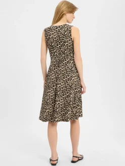 zero Kleider*Damen Jerseykleid beige schwarz gemustert