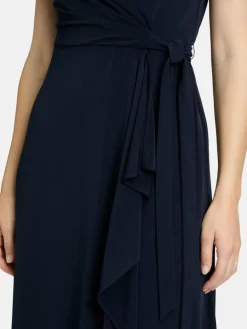 Vera Mont Kleider*Damen Jerseykleid marine blau uni