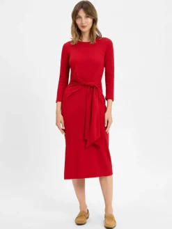Lauren Ralph Lauren Kleider*Damen Jerseykleid rot uni