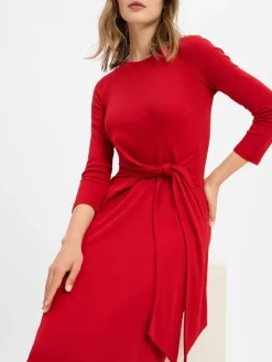 Lauren Ralph Lauren Kleider*Damen Jerseykleid rot uni