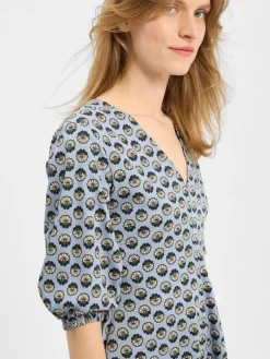 Weekend Max Mara Kleider*Damen Jerseykleid - Cinghia hellblau gemustert