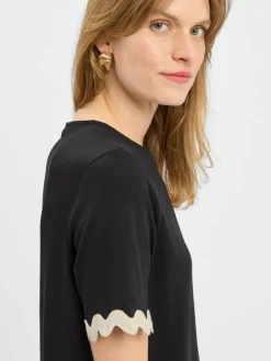 Vila Kleider*Damen Jersey-Kleid - VICalisa schwarz uni