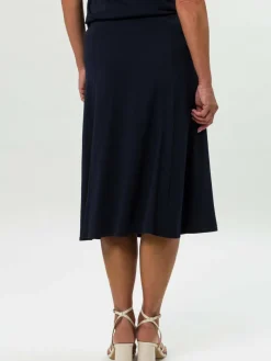 Frank Walder Röcke*Damen Jerseyrock marine blau uni