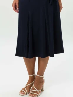 Frank Walder Röcke*Damen Jerseyrock marine blau uni