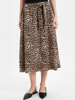 soyaconcept® Röcke*Damen Jerseyrock - Ophia camel schwarz gemustert