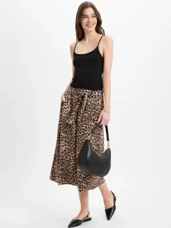 soyaconcept® Röcke*Damen Jerseyrock - Ophia camel schwarz gemustert