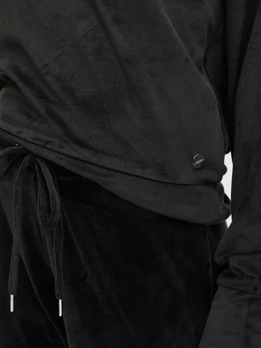 OXMO Sweatshirts & Sweatjacken*Damen Jogginganzug - OXMitty schwarz uni