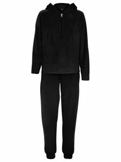 OXMO Sweatshirts & Sweatjacken*Damen Jogginganzug - OXMitty schwarz uni