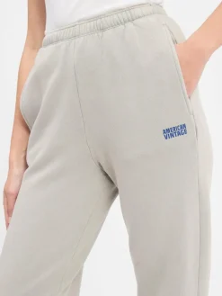 american vintage Hosen*Damen Jogginghose - Izubird hellgrau uni