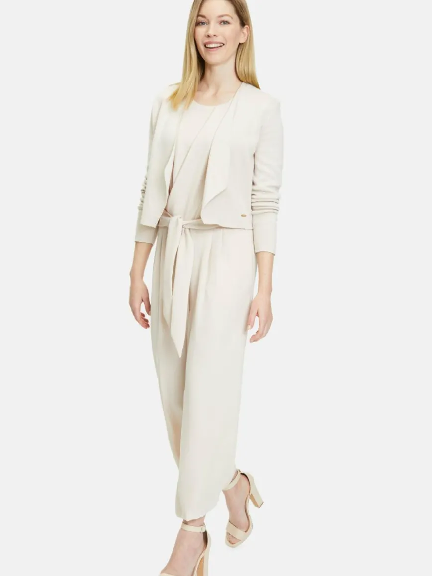Betty & Co Hosen*Damen Jumpsuit grau beige uni