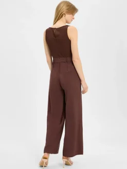 zero Hosen*Damen Jumpsuit kastanie uni