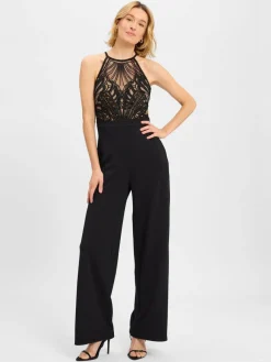 Lipsy Hosen|Kleider*Damen Jumpsuit schwarz uni