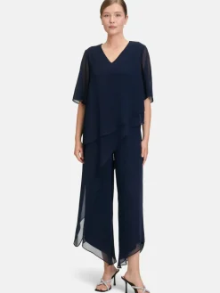 Vera Mont Hosen*Damen Jumpsuit marine blau uni