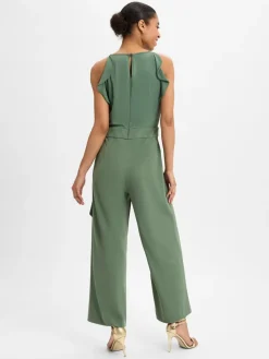 VM Hosen*Damen Jumpsuit schilf uni