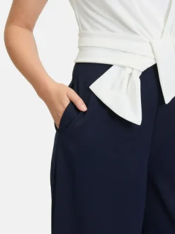 Vera Mont Hosen*Damen Jumpsuit blau weiß uni