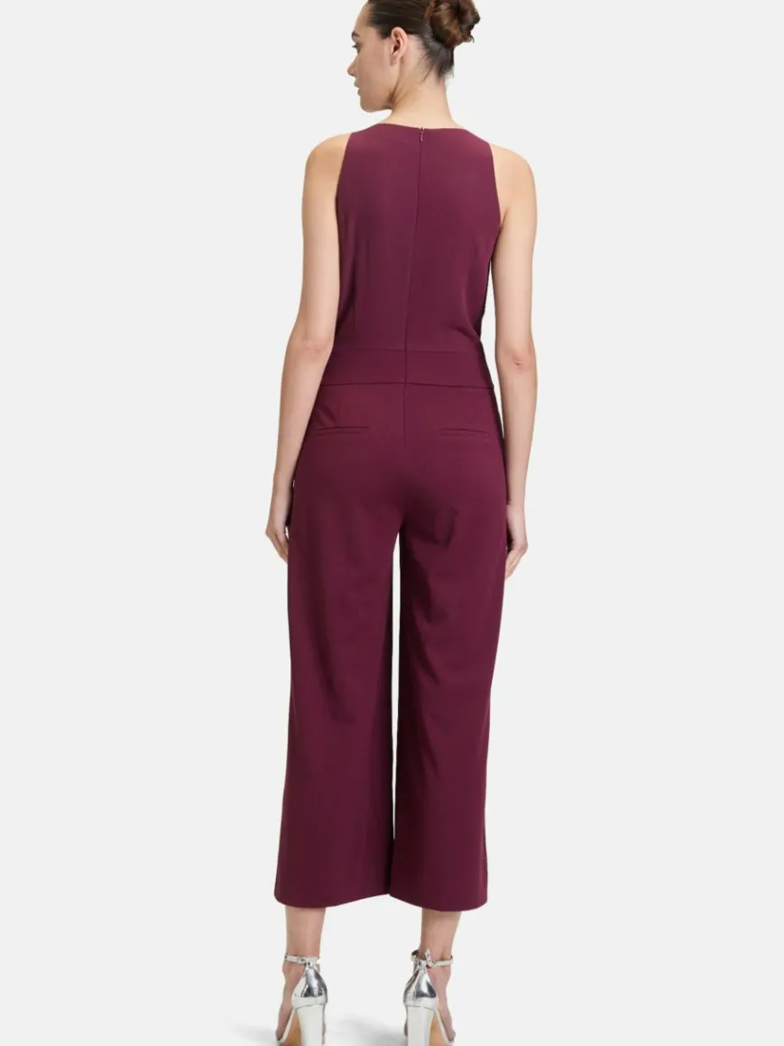 Vera Mont Hosen*Damen Jumpsuit bordeaux uni