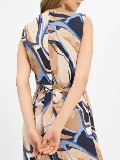 Betty & Co Hosen*Damen Jumpsuit beige blau gemustert