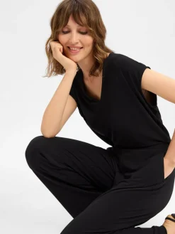 Someday Hosen*Damen Jumpsuit - Celaria schwarz uni