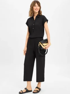 Opus Hosen*Damen Jumpsuit - Melti schwarz uni