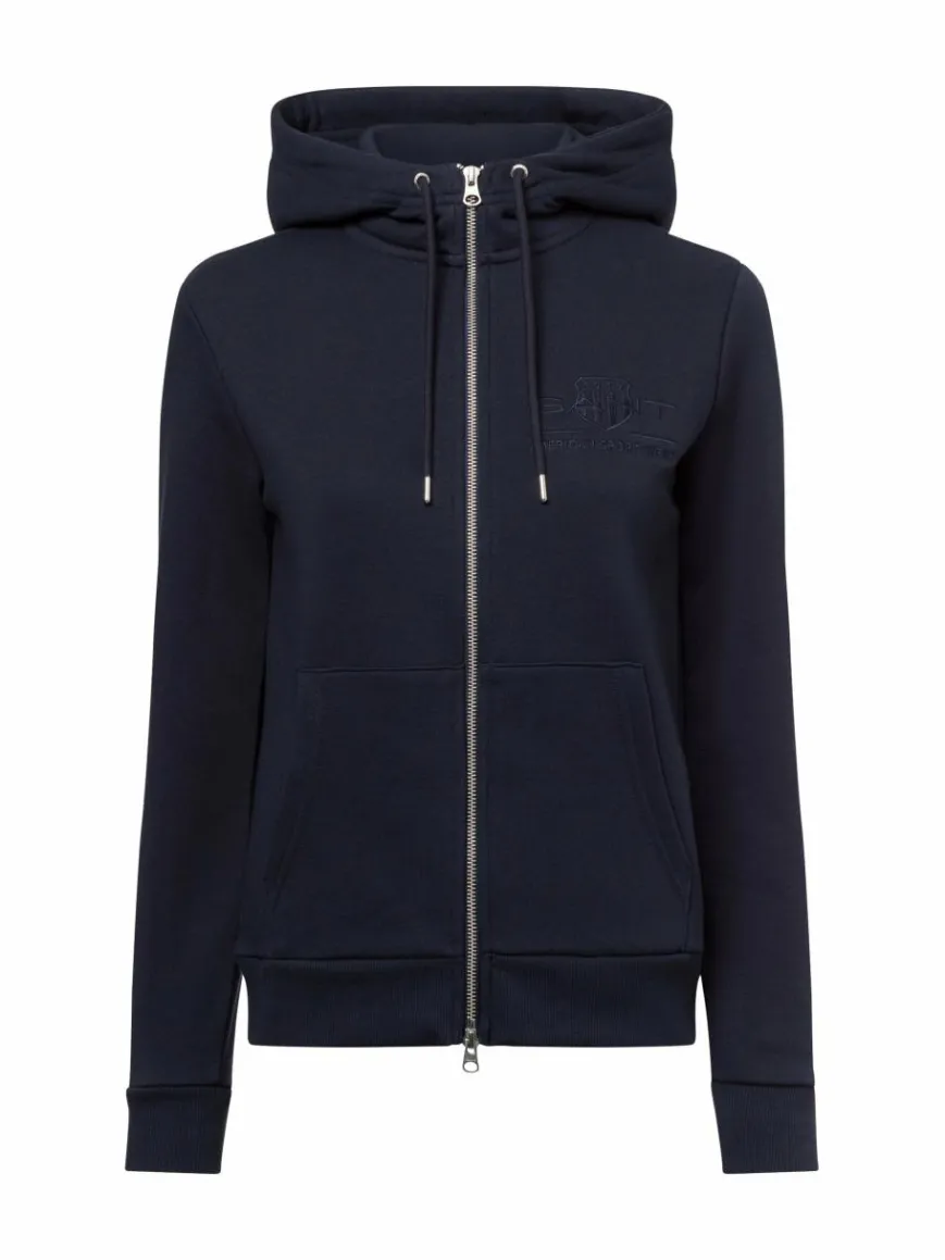 Gant Sweatshirts & Sweatjacken*Damen Kapuzenjacke marine uni