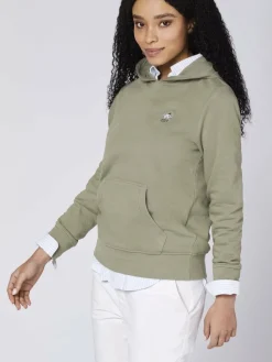 Polo Sylt Sweatshirts & Sweatjacken*Damen Kapuzenpullover grün uni