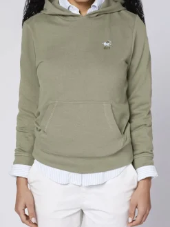 Polo Sylt Sweatshirts & Sweatjacken*Damen Kapuzenpullover grün uni