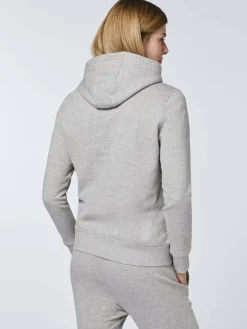 Polo Sylt Sweatshirts & Sweatjacken*Damen Kapuzenpullover hellgrau grau uni