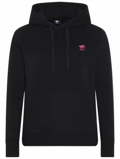 Polo Sylt Sweatshirts & Sweatjacken*Damen Kapuzenpullover schwarz uni
