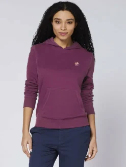 Polo Sylt Sweatshirts & Sweatjacken*Damen Kapuzenpullover purple uni