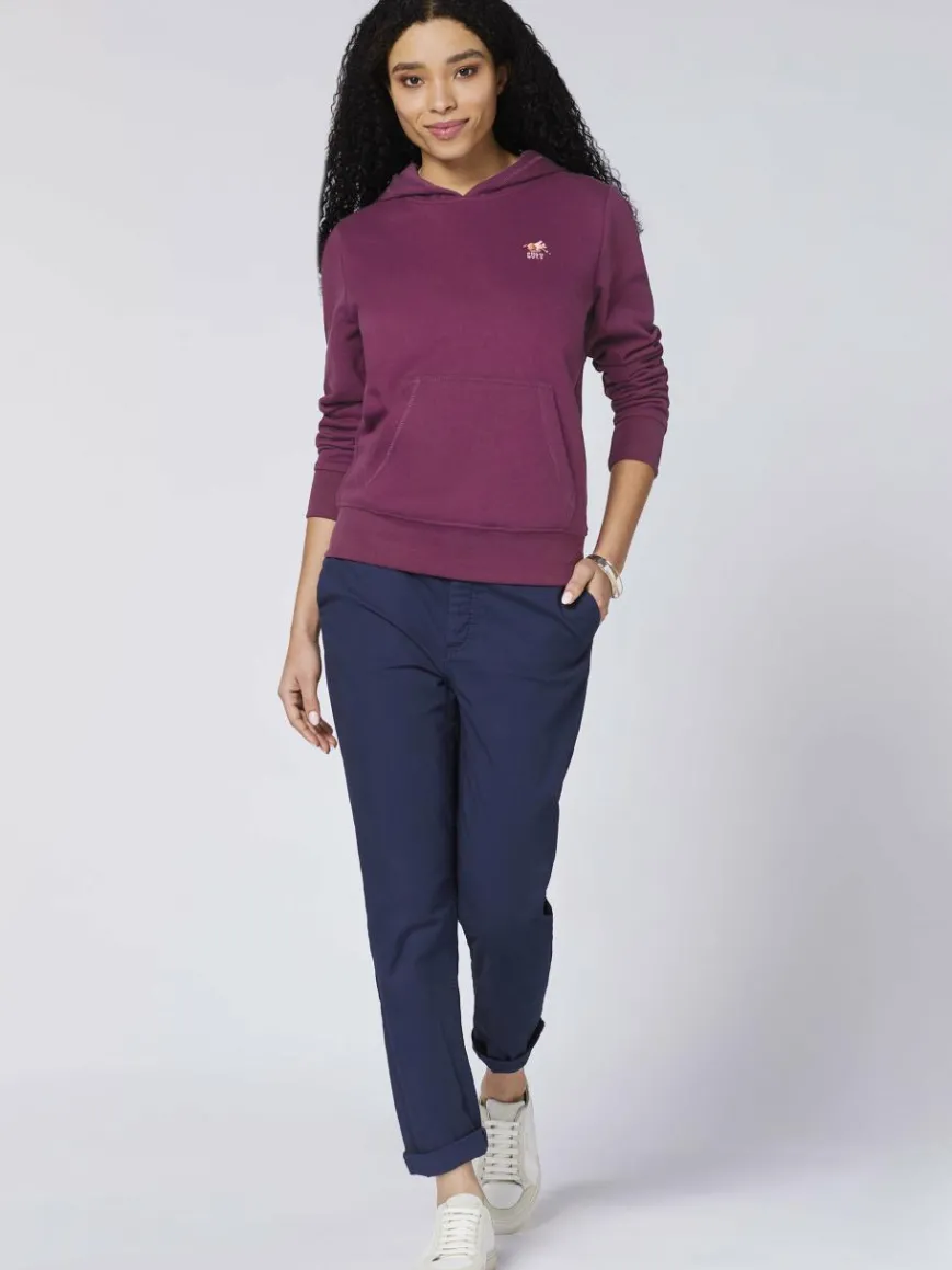 Polo Sylt Sweatshirts & Sweatjacken*Damen Kapuzenpullover purple uni