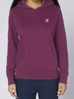 Polo Sylt Sweatshirts & Sweatjacken*Damen Kapuzenpullover purple uni