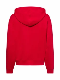 Msch Copenhagen Sweatshirts & Sweatjacken*Damen Kapuzenpullover rot uni