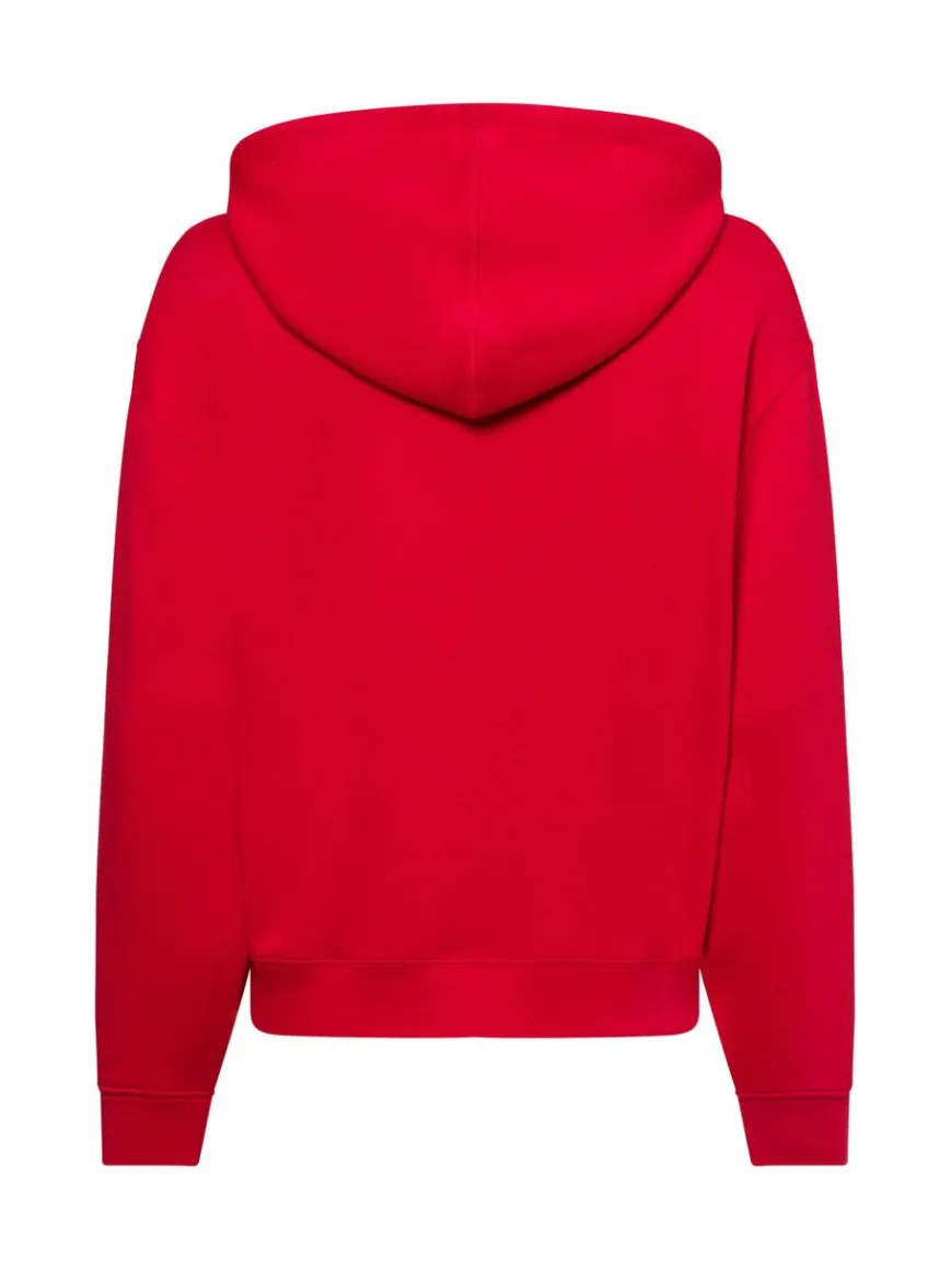Msch Copenhagen Sweatshirts & Sweatjacken*Damen Kapuzenpullover rot uni