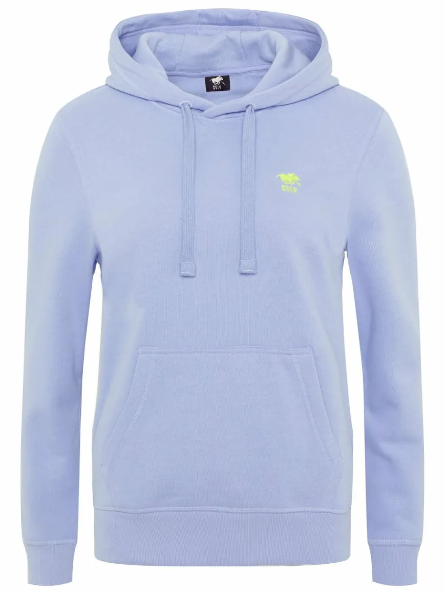 Polo Sylt Sweatshirts & Sweatjacken*Damen Kapuzenpullover hellblau uni