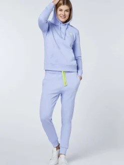 Polo Sylt Sweatshirts & Sweatjacken*Damen Kapuzenpullover hellblau uni