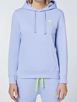 Polo Sylt Sweatshirts & Sweatjacken*Damen Kapuzenpullover hellblau uni